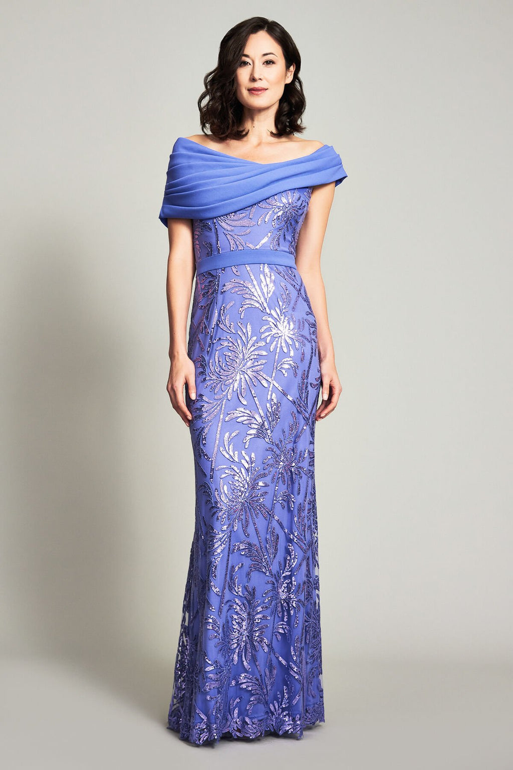Chiaki Textured Crepe Gown