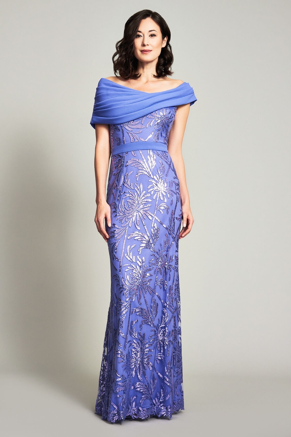 Chiaki Textured Crepe Gown