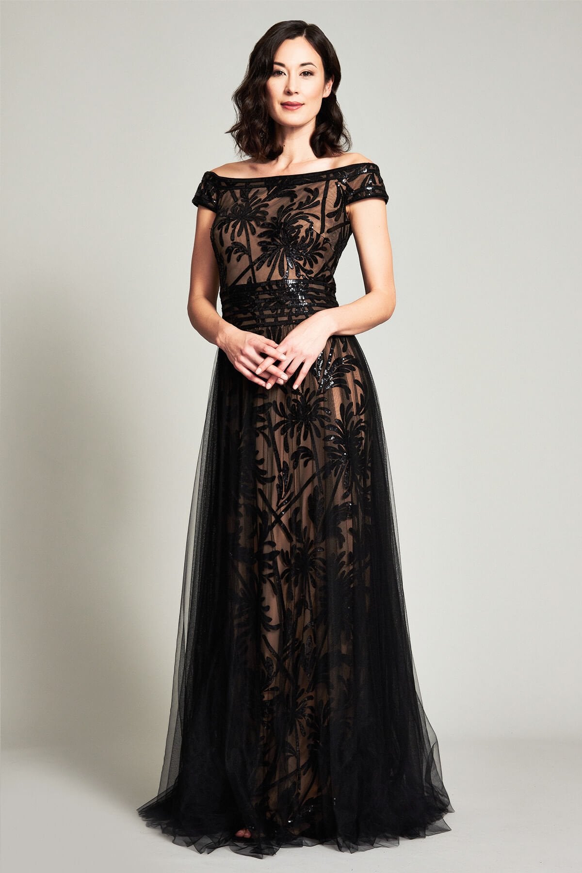 Saeko Shimmering Tulle Gown