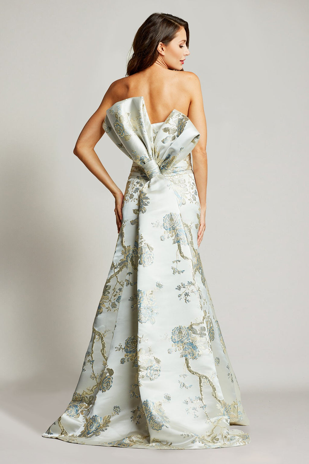 Masami Floral Brocade Gown