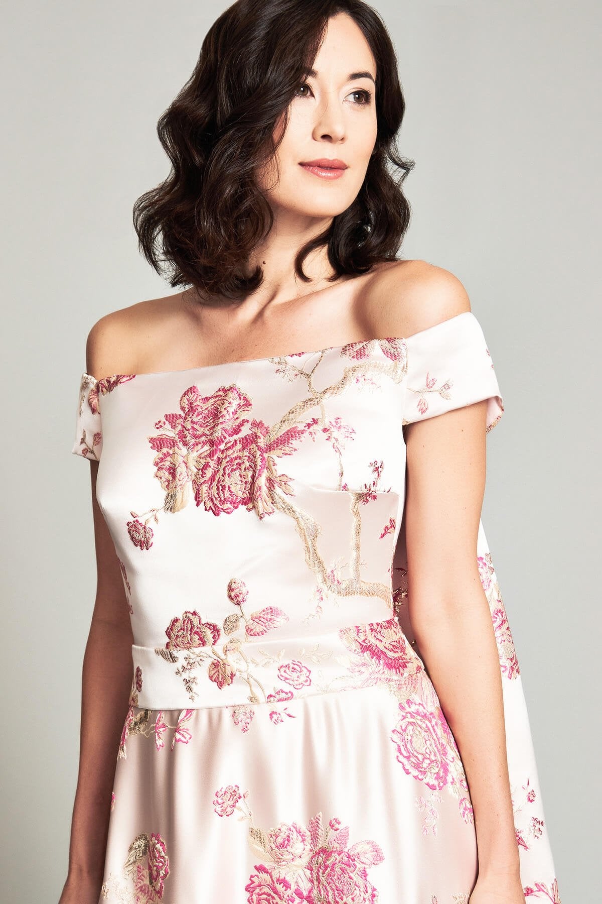Kimiko Watteau Back Gown  Tadashi Shoji Official Online Boutique