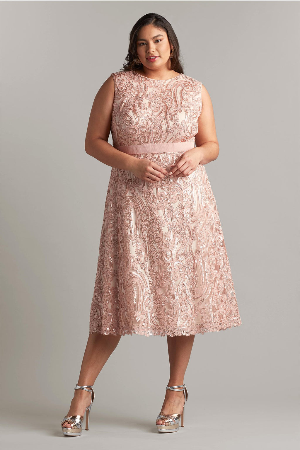 Kura Metallic A-Line Dress - PLUS SIZE