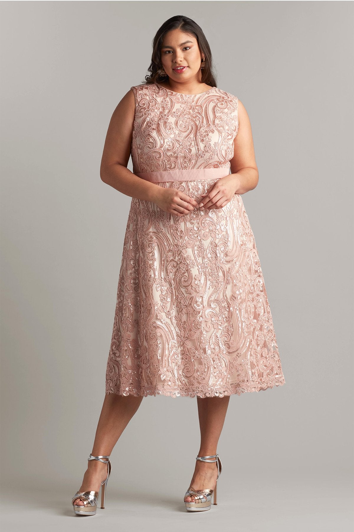Kura Metallic A-Line Dress - PLUS SIZE