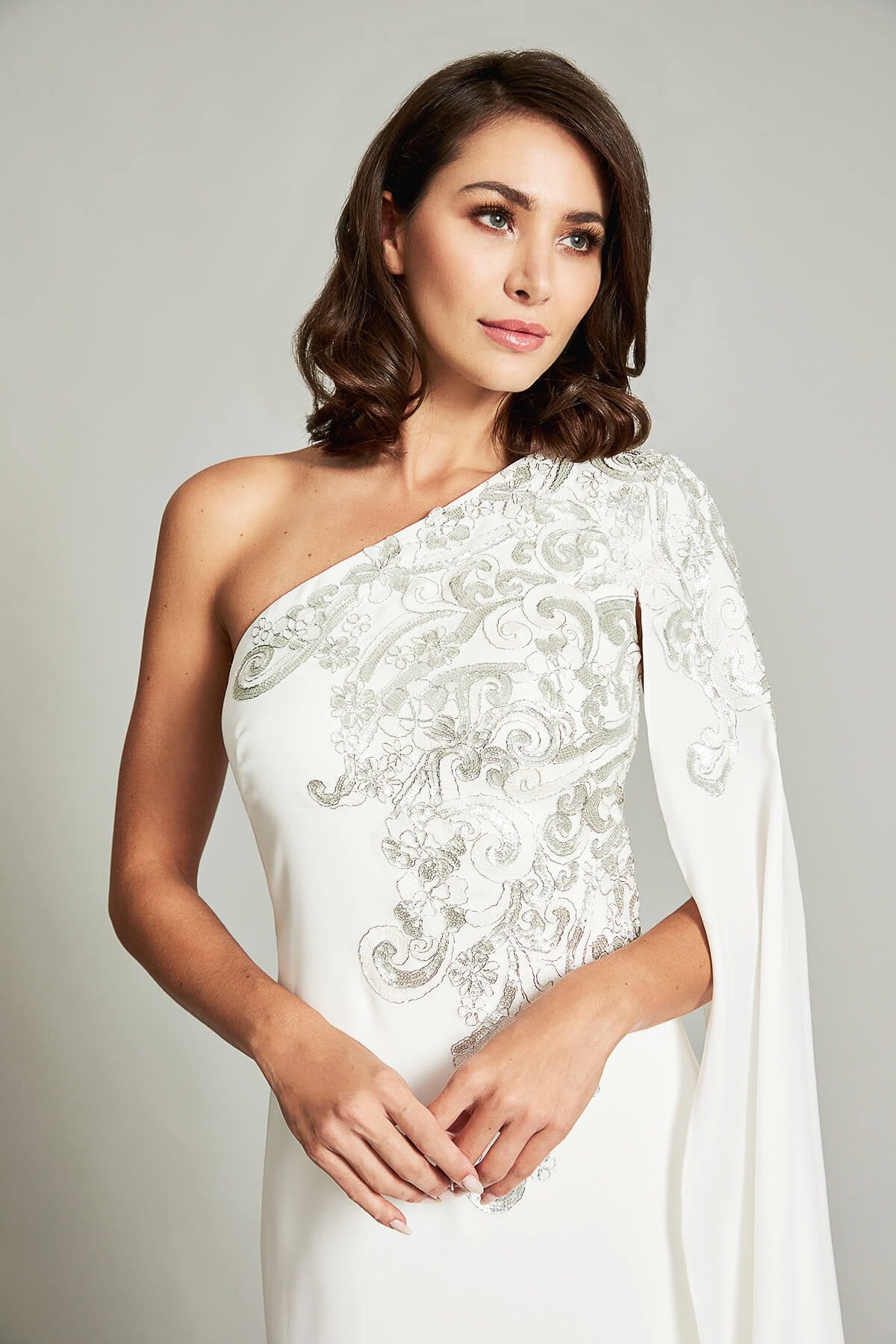 Hekima Asymmetric Sequin Gown