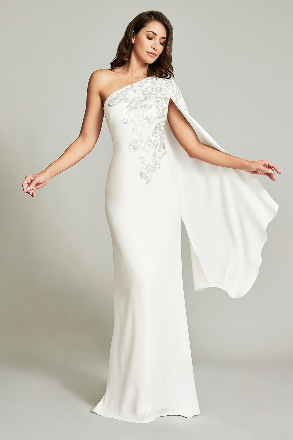 Hekima Asymmetric Sequin Gown