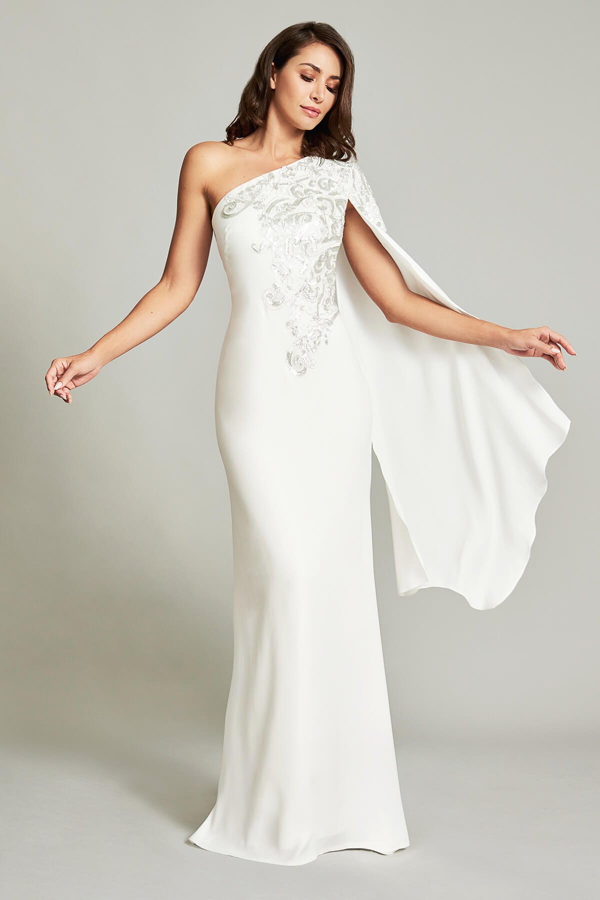 Hekima Asymmetric Sequin Gown