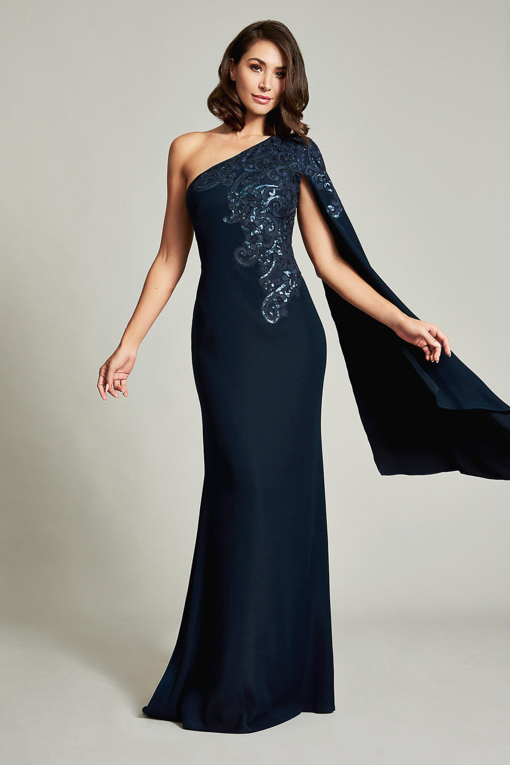 Hekima Asymmetric Sequin Gown