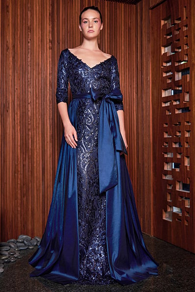 Bashira Draped Bow Gown