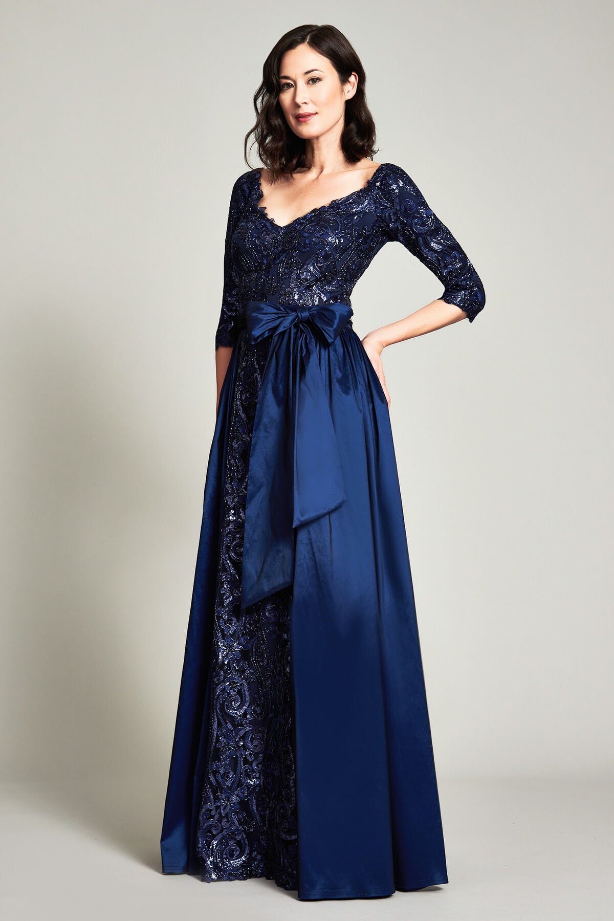Bashira Draped Bow Gown