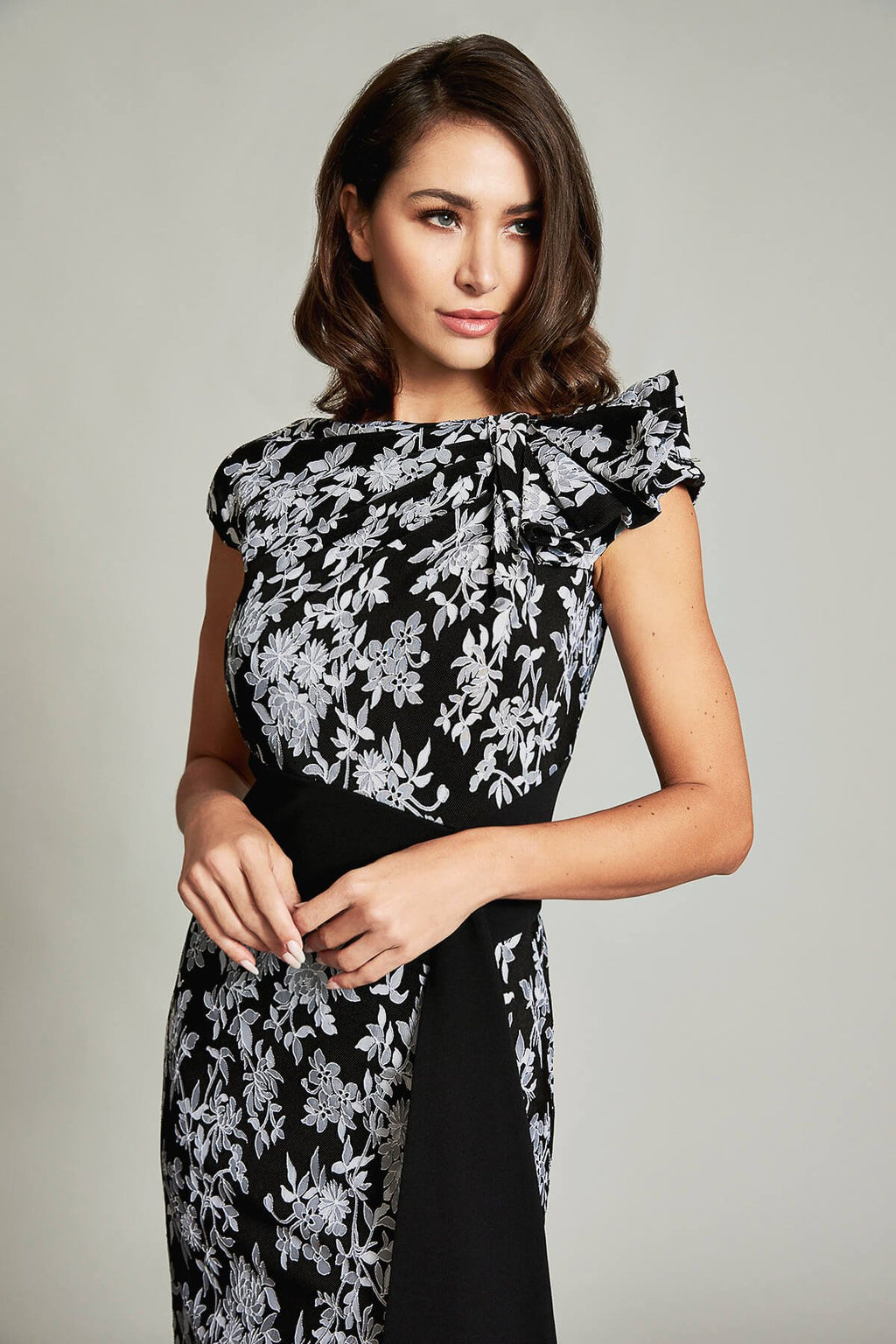 Sanyu Stretch Jacquard Dress