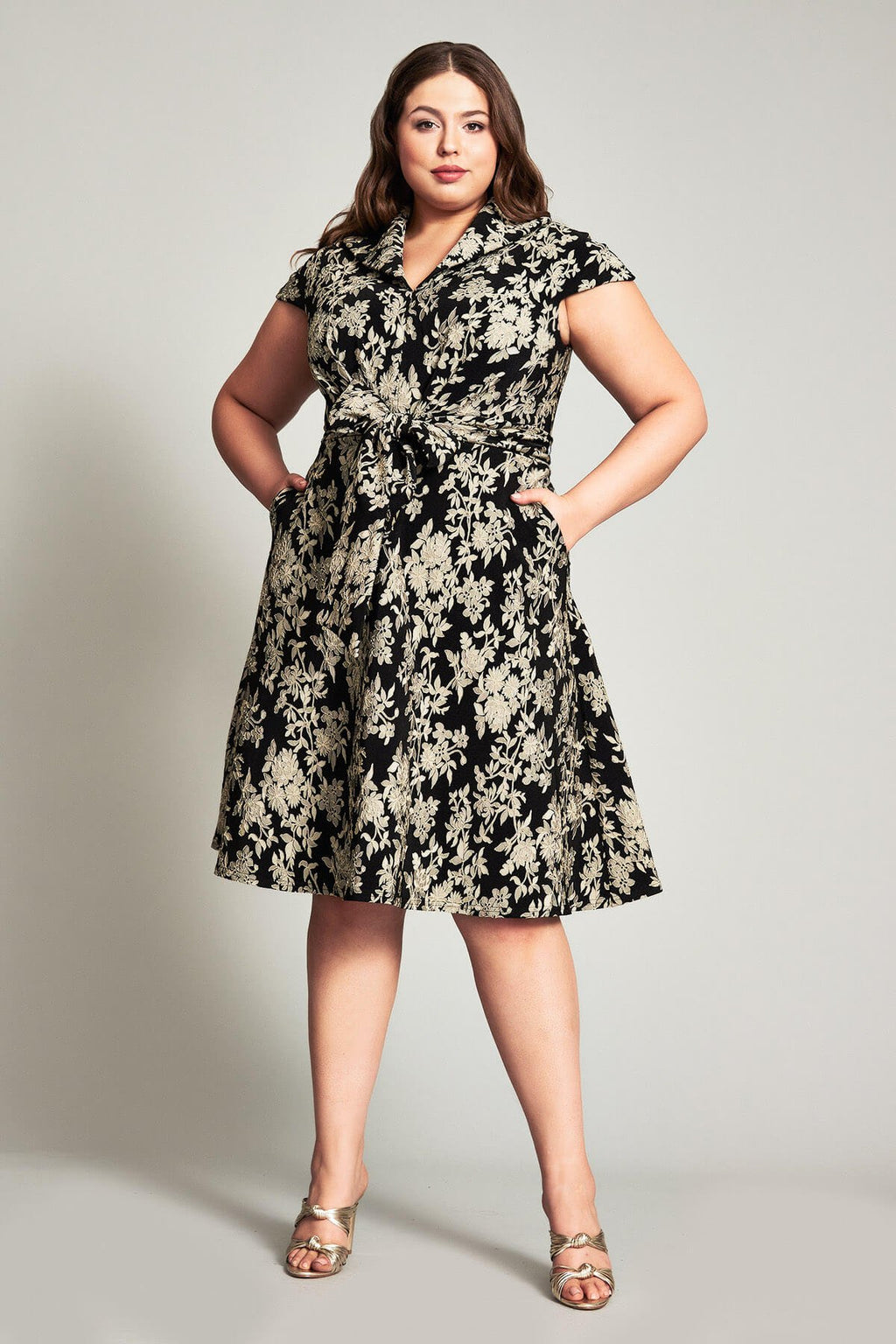 Akira Jacquard A-Line Dress - PLUS SIZE