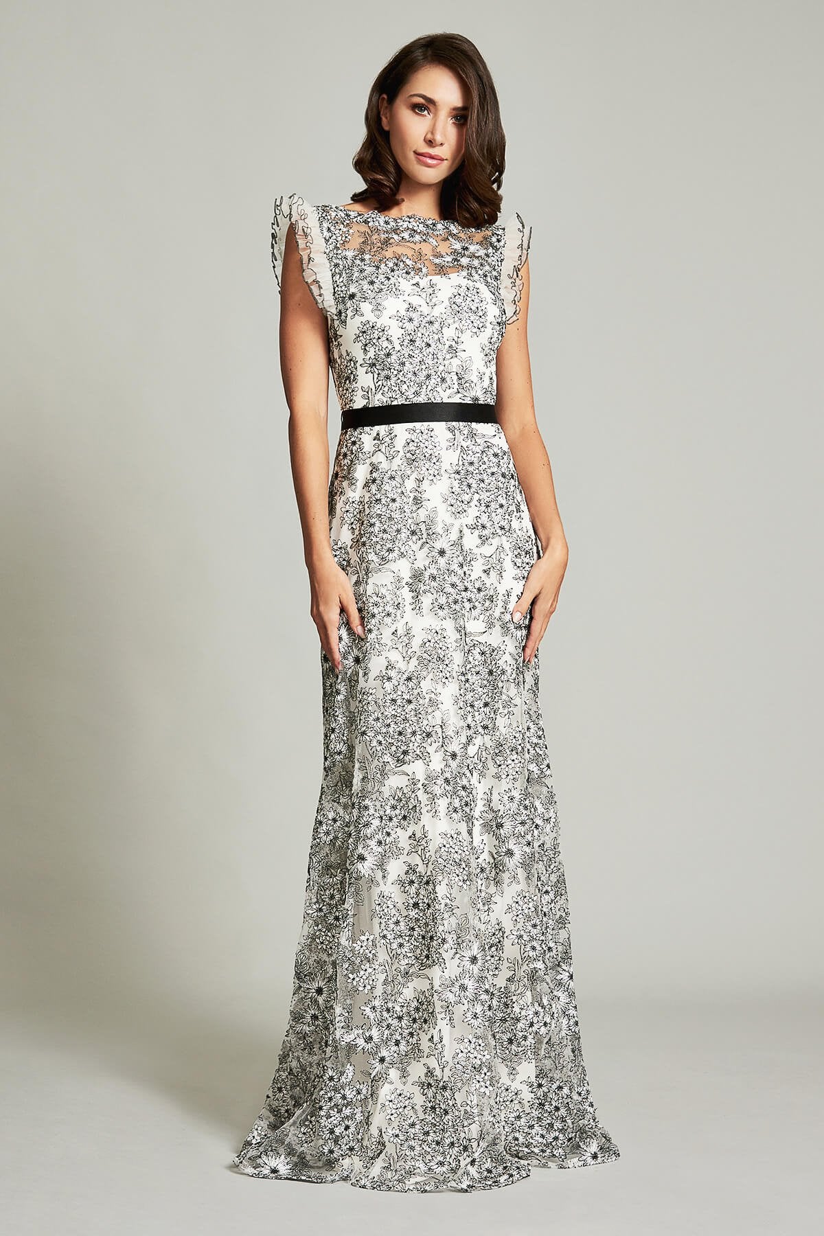 Etsu Floral Illusion Gown