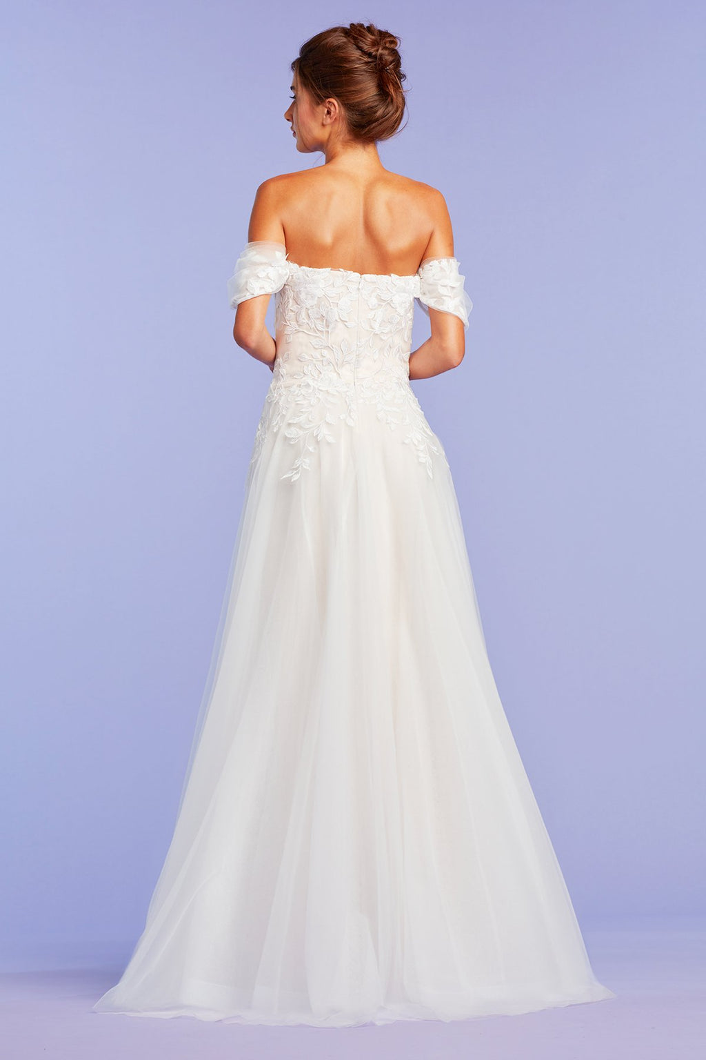 Pierce Off-Shoulder Embroidered Gown