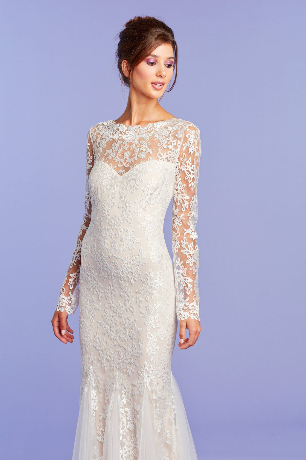 Cabot Embroidered Tulle Gown