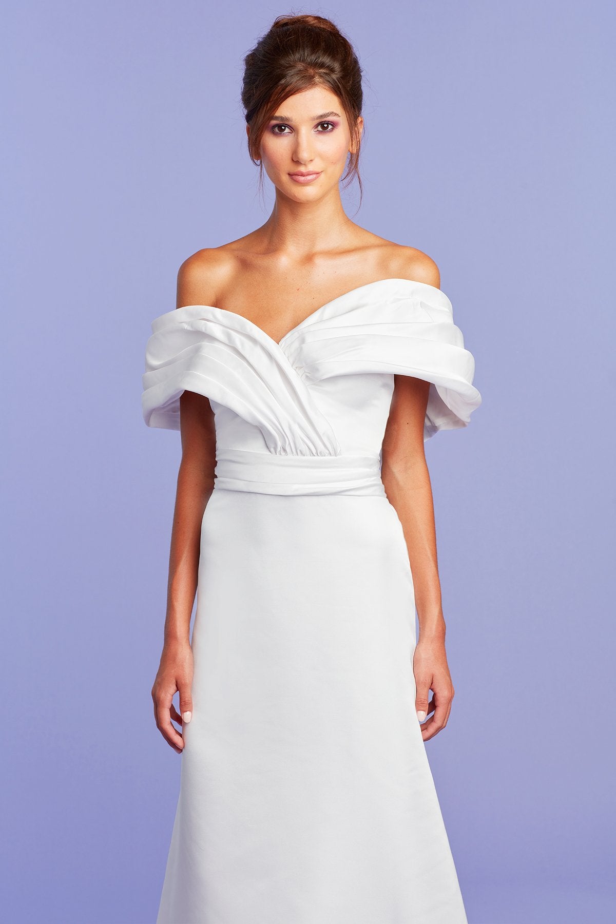 Tenley Satin Jacquard Gown – Tadashi Shoji Official Online Boutique