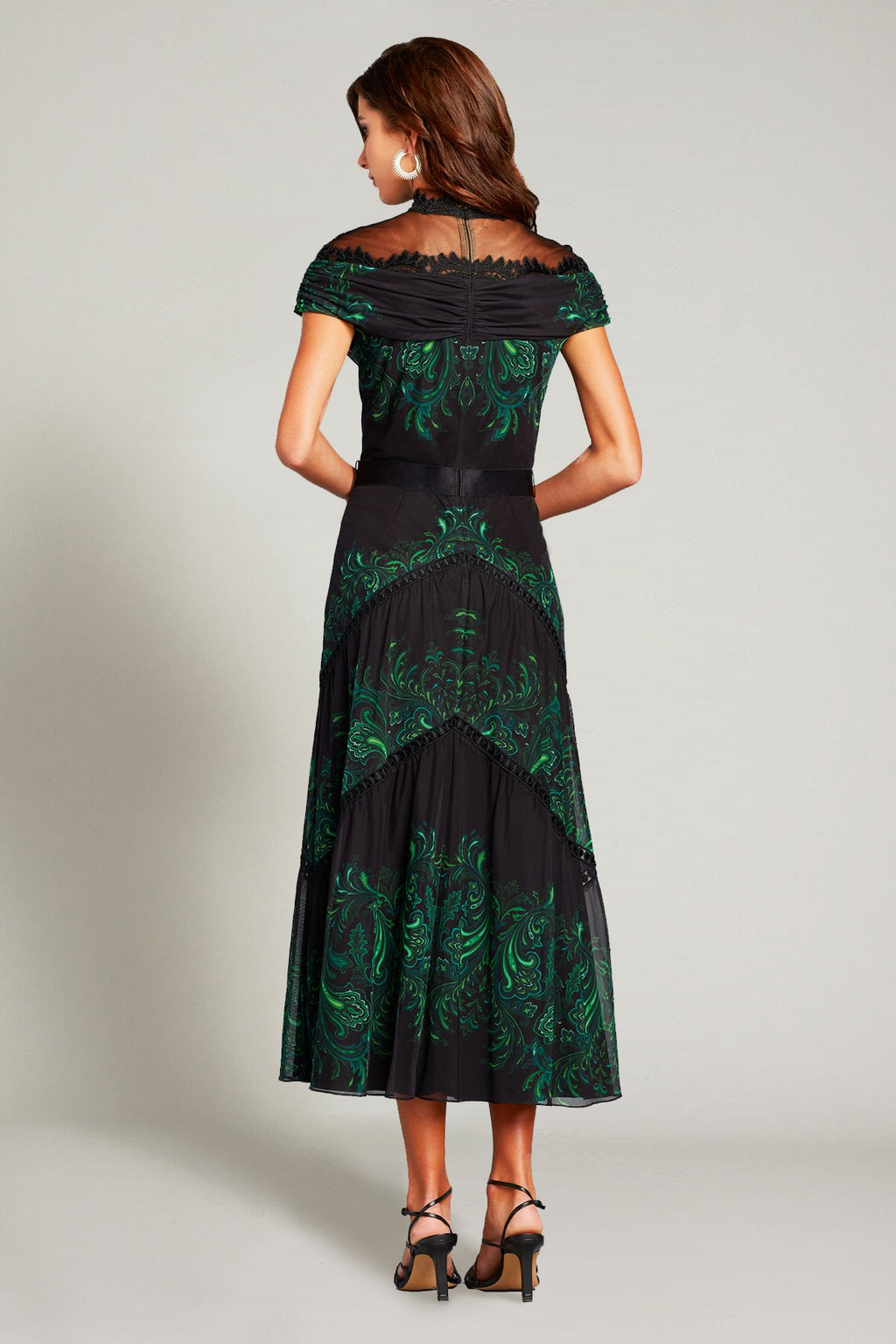 Defne Paisley Print Illusion Dress
