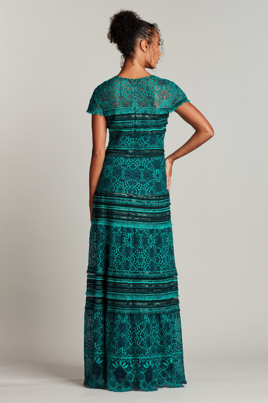Ece Lace & Fringe Gown