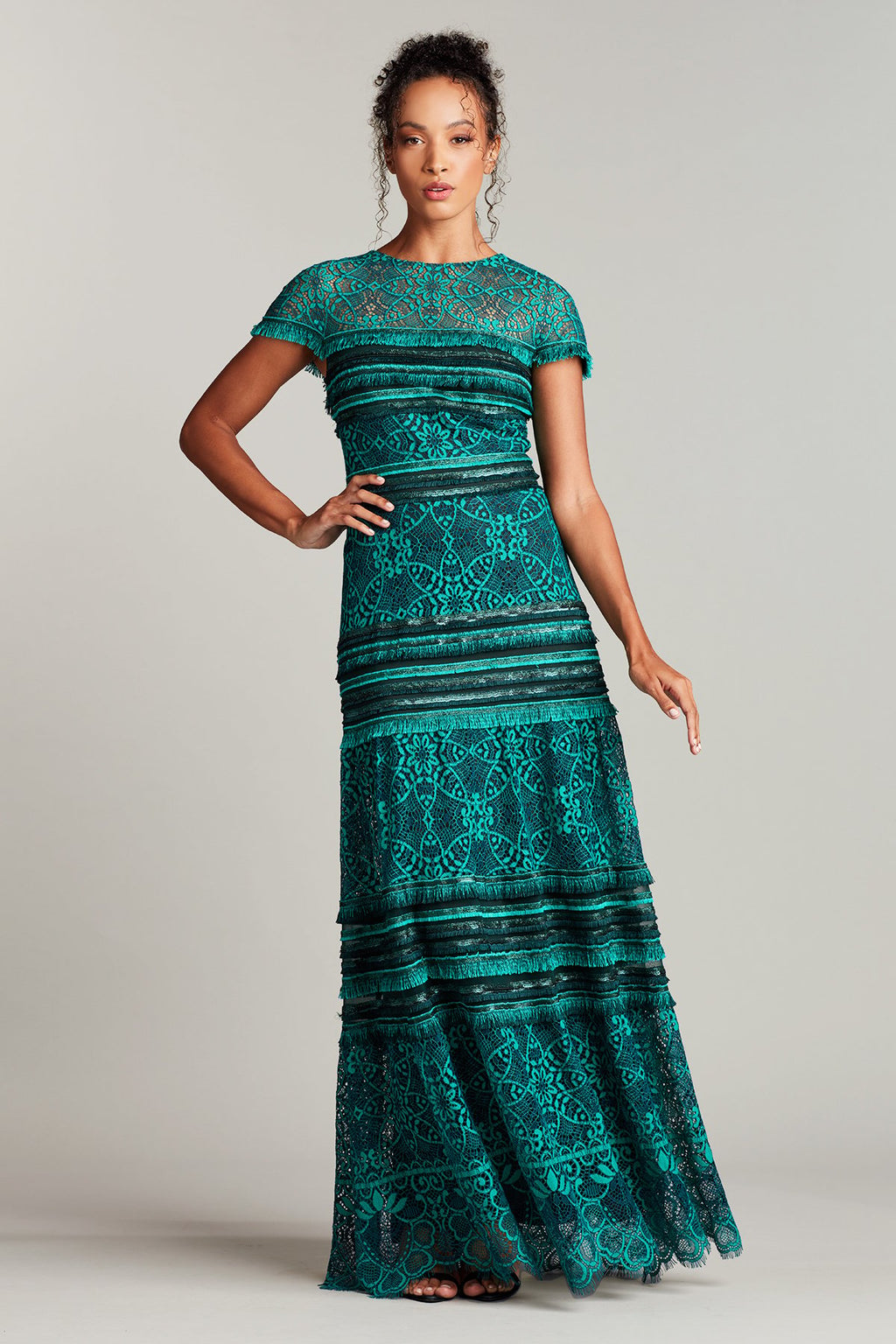 Ece Lace & Fringe Gown