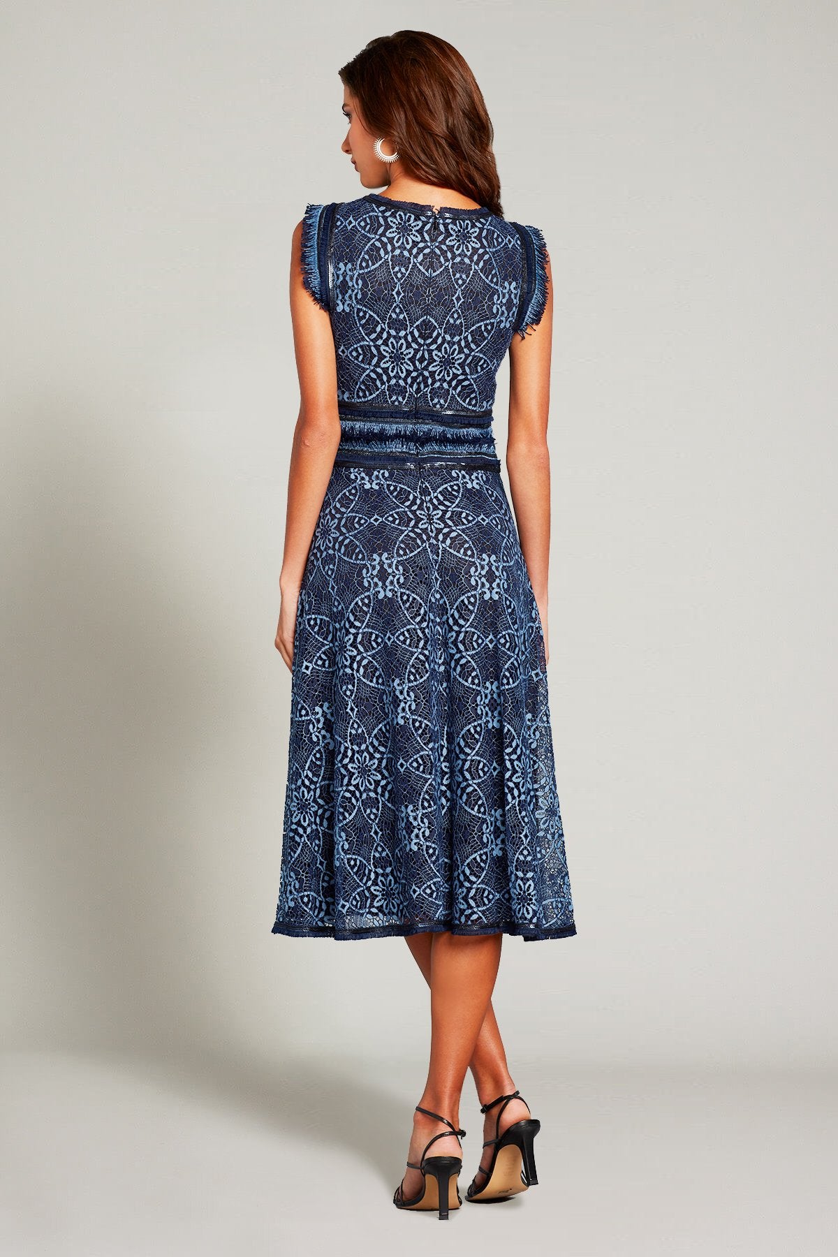 Kubra Lace & Fringe Midi Dress