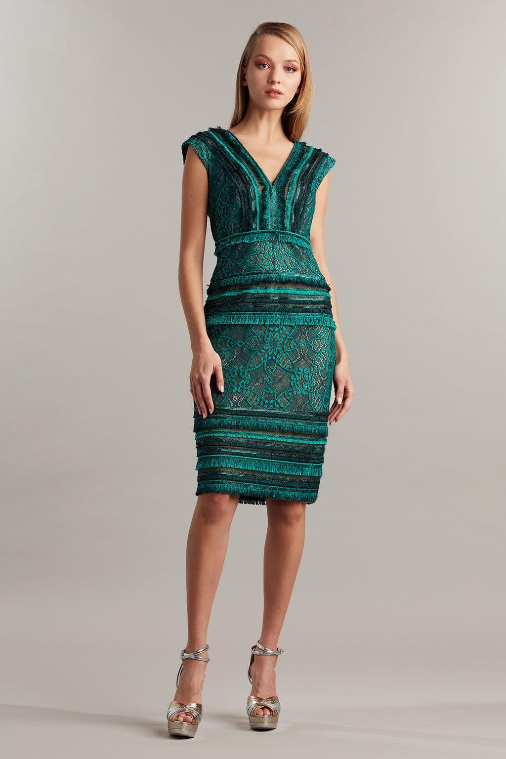 Inci Lace & Fringe Dress