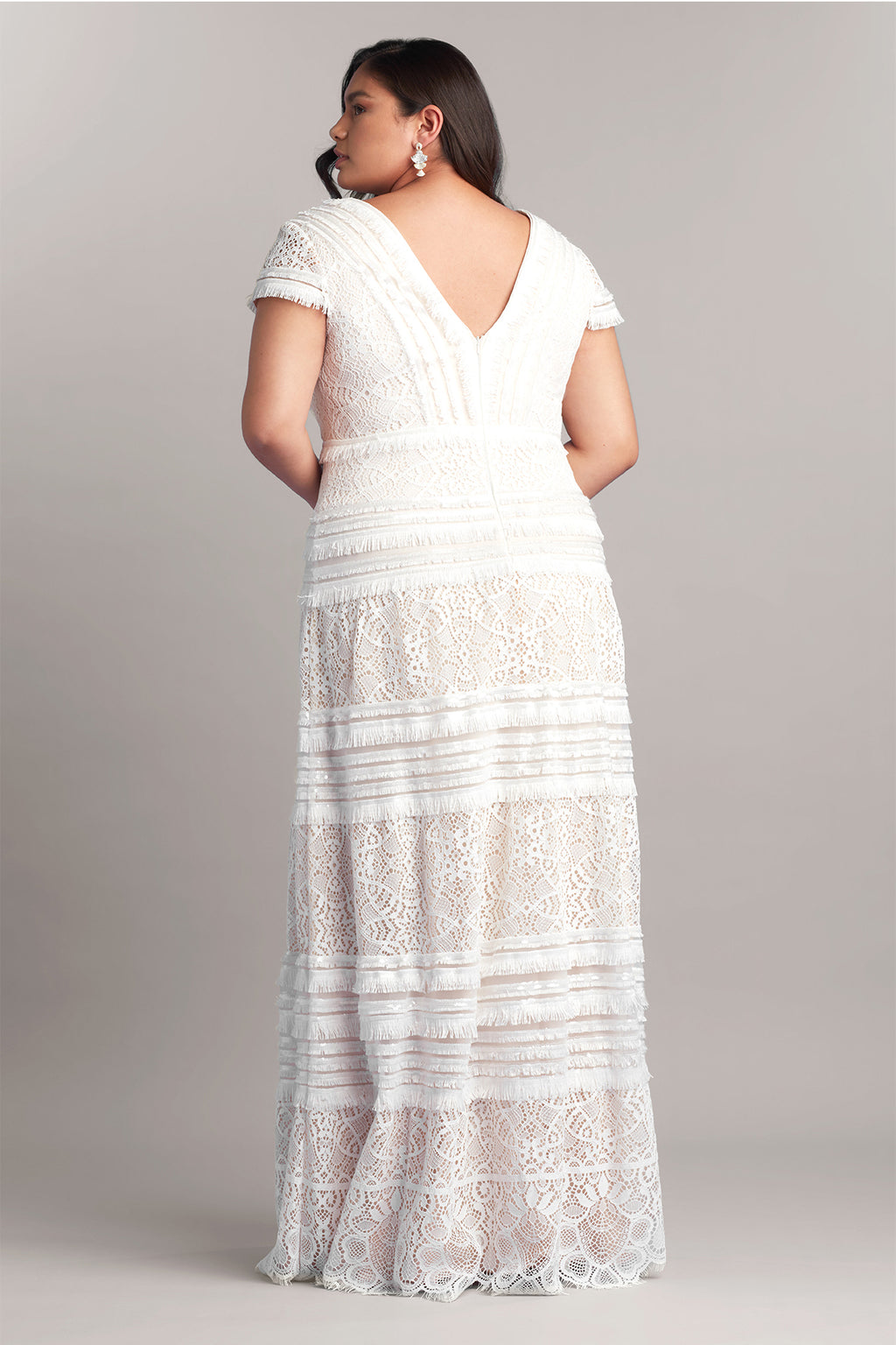Nisa Lace & Fringe Gown - PLUS SIZE