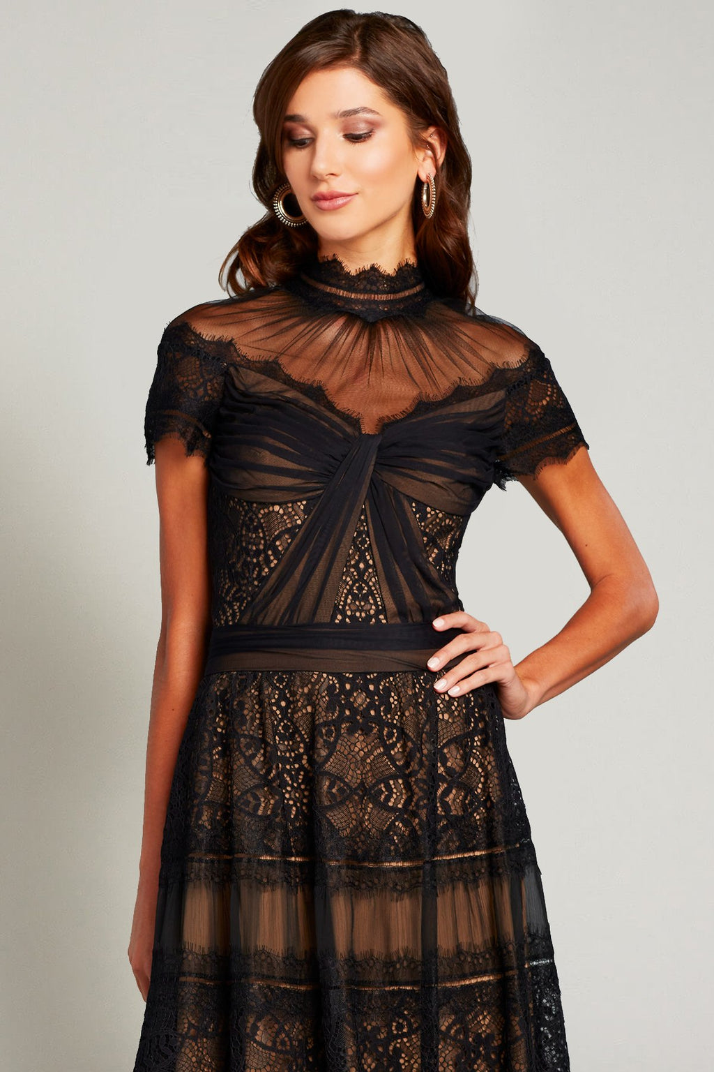 Beren Tiered Illusion Dress