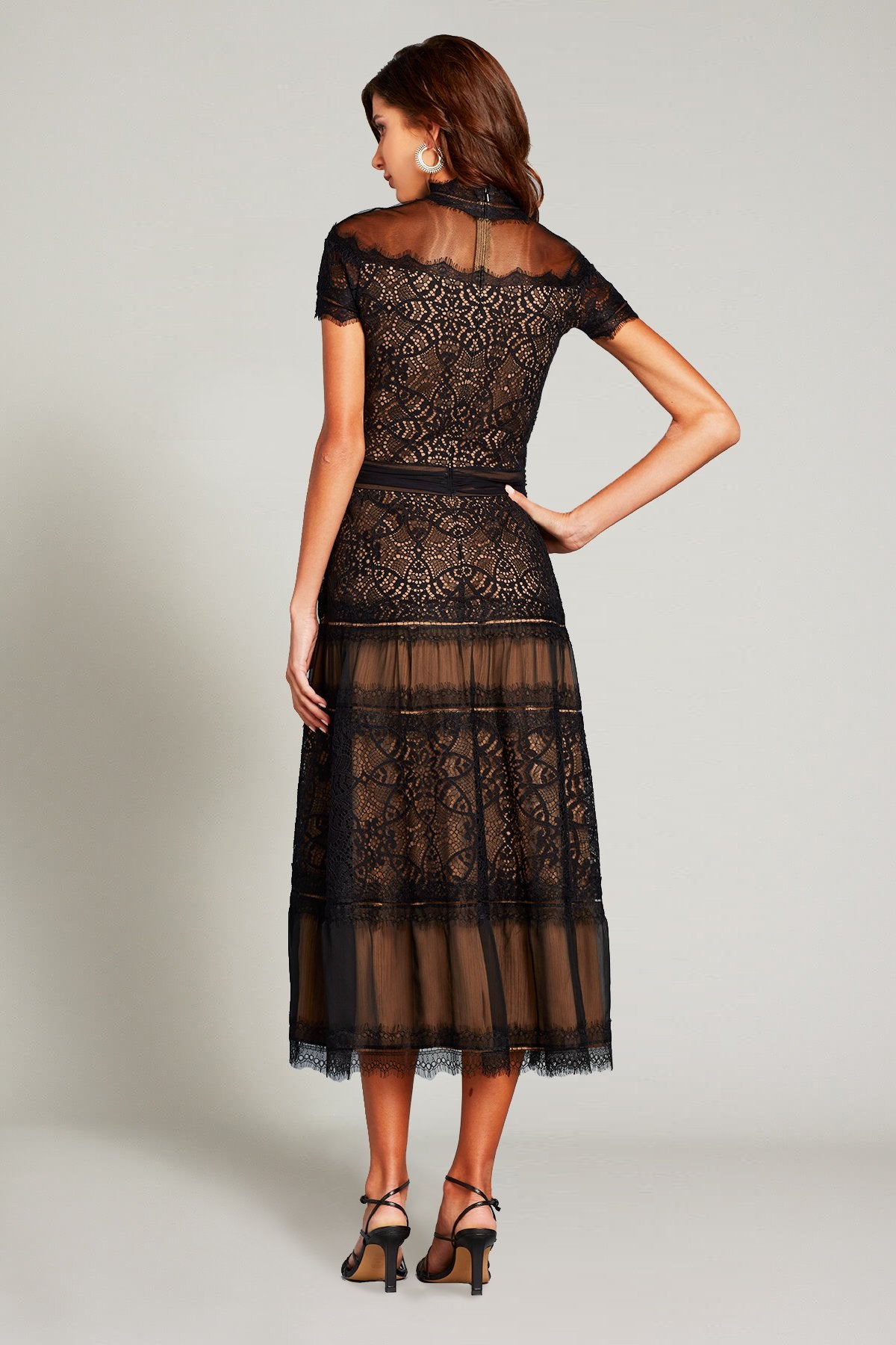 Beren Tiered Illusion Dress