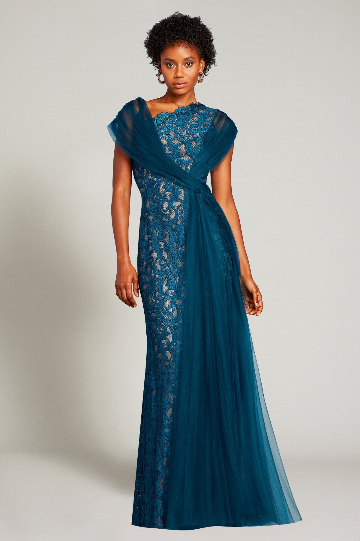Eslem Draped Tulle Gown