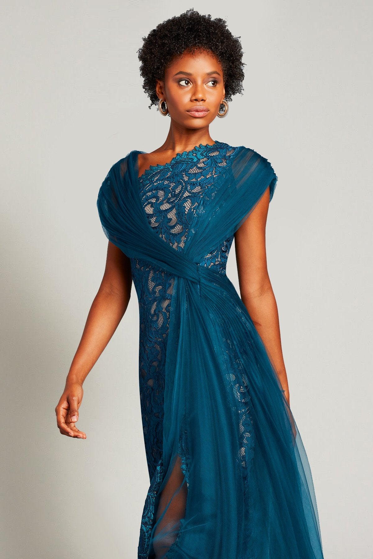 Eslem Draped Tulle Gown