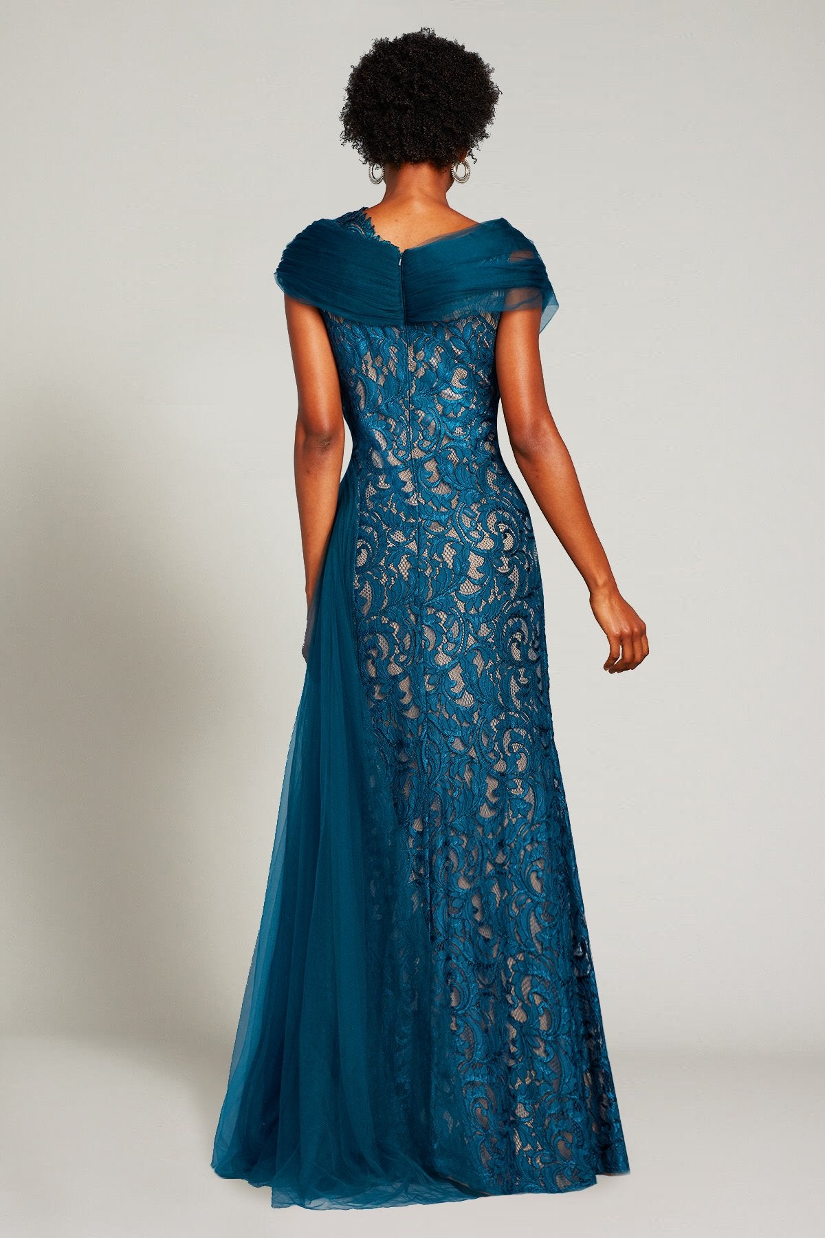 Eslem Draped Tulle Gown