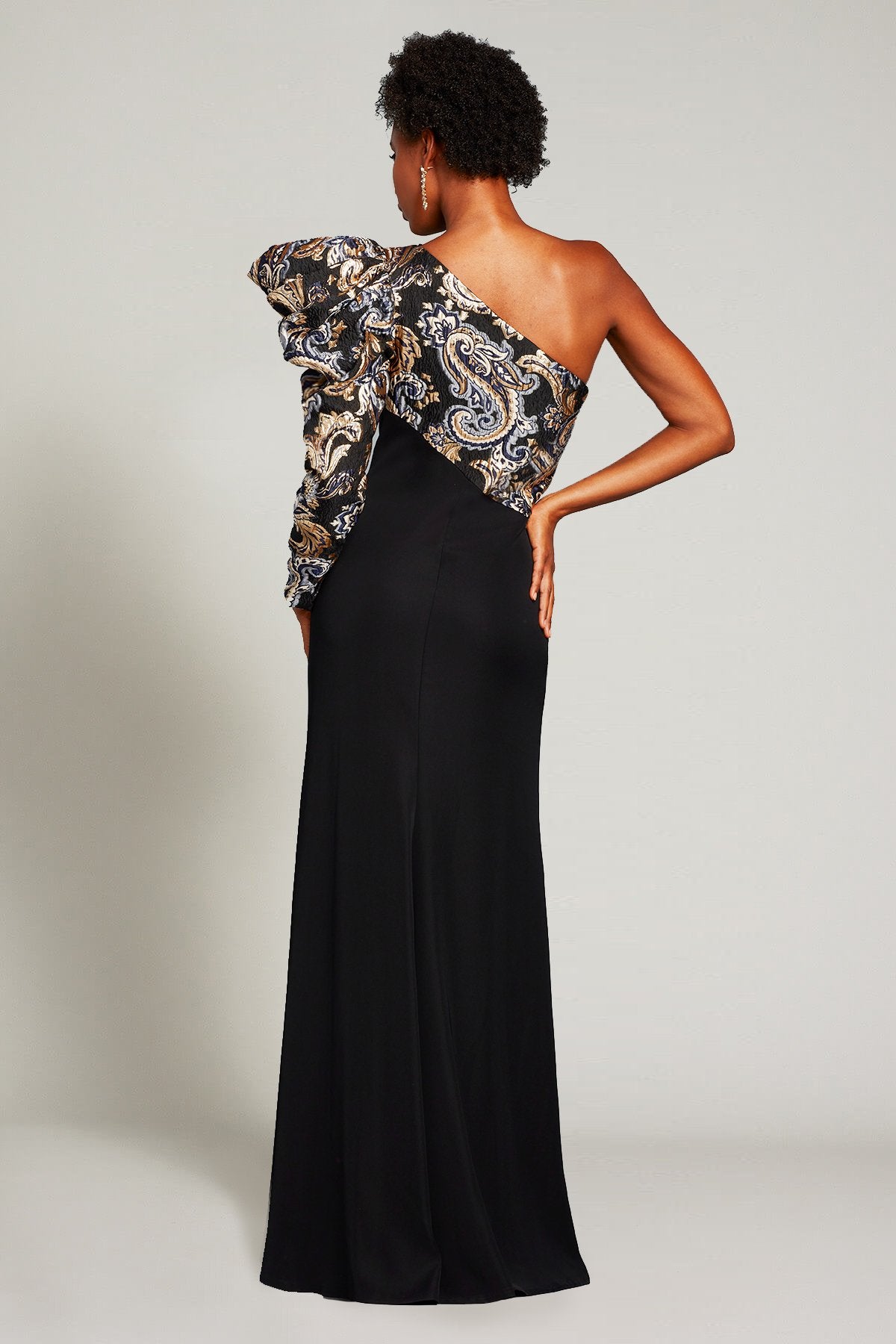 Selim One-Shoulder Puff Sleeve Gown