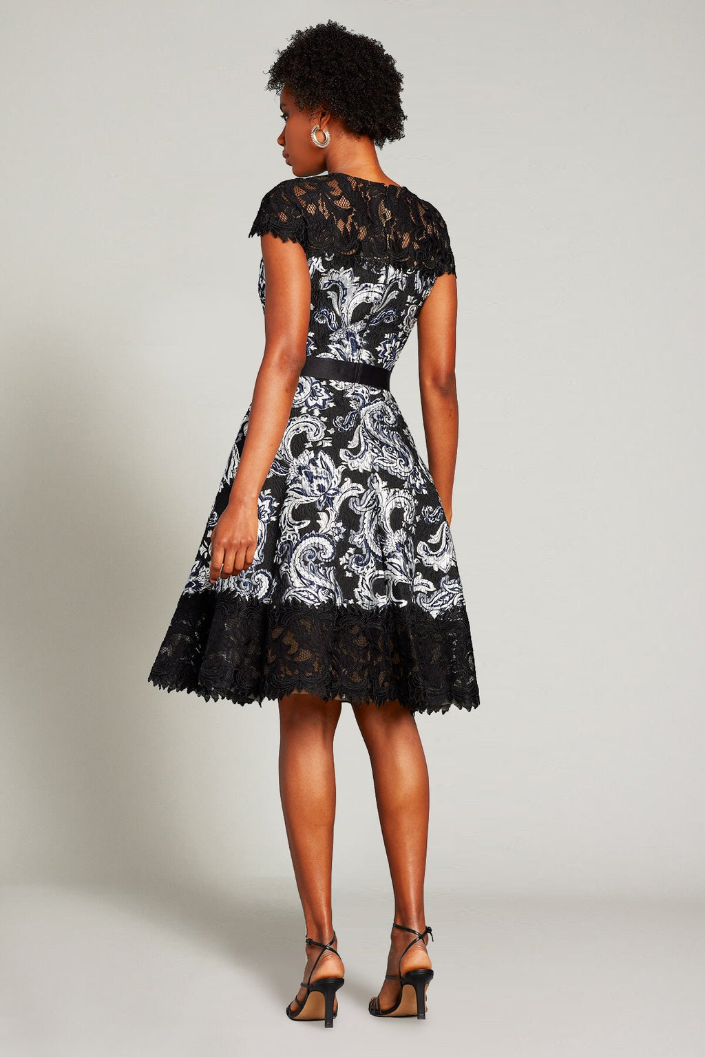 Yaren Lace & Paisley-Motif Jacquard Dress