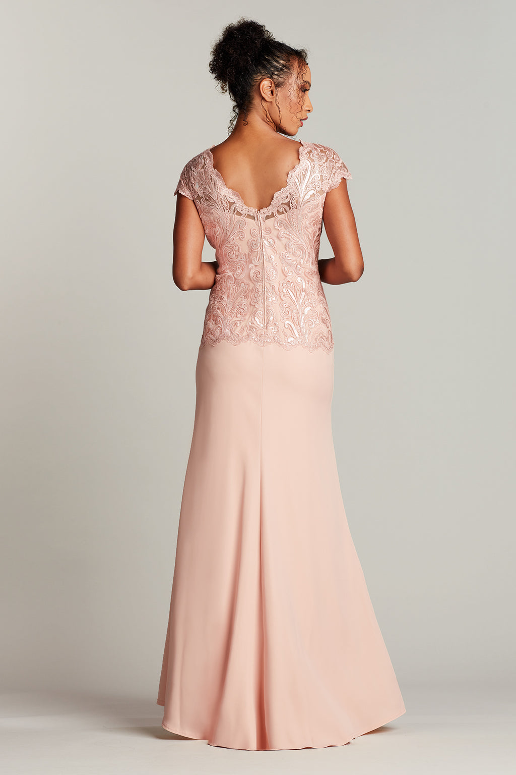 Dilan Sequin-Embroidered Crepe Gown