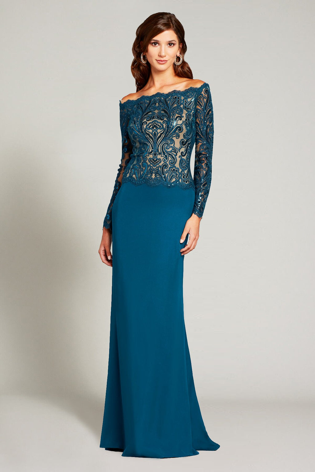 Ayse Sequin-Embroidered Off_Shoulder Gown