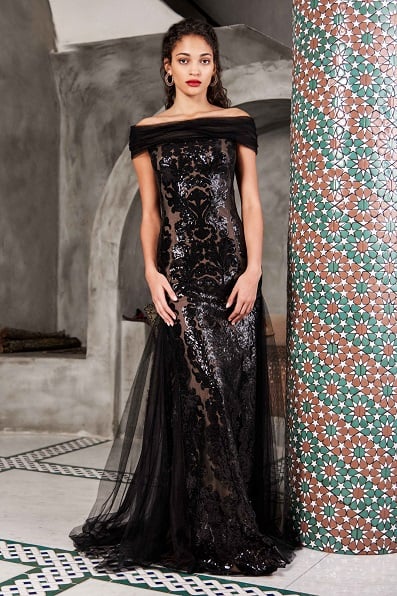 Melek Sequin-Embroidered Tulle Gown