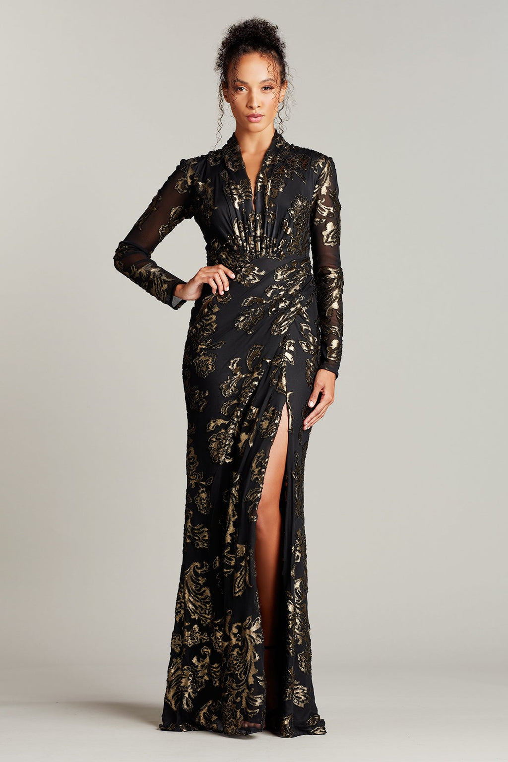 Banu Burnout Velvet Gown  Tadashi Shoji Official Online Boutique