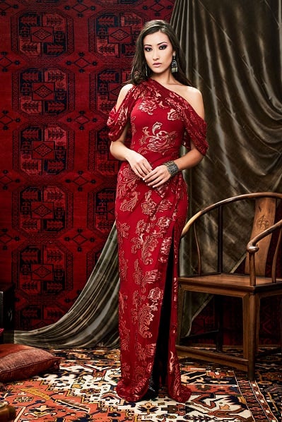 Alara Burnout Velvet Gown