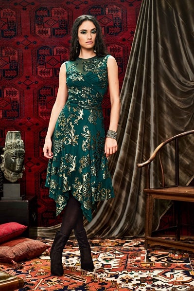 Adlee Handkerchief Hem Dress