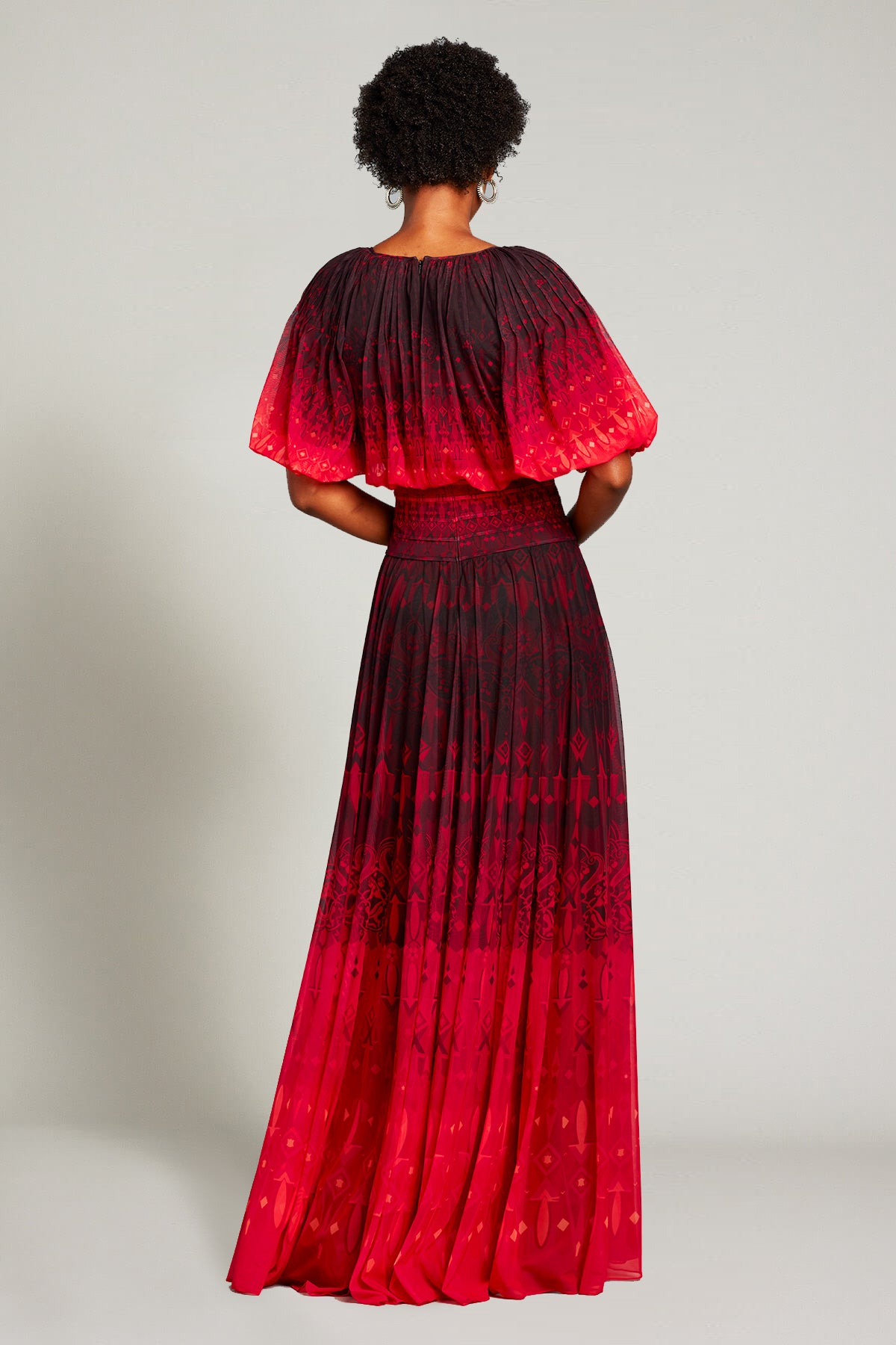 Nehir Ombr_ Blouson Gown