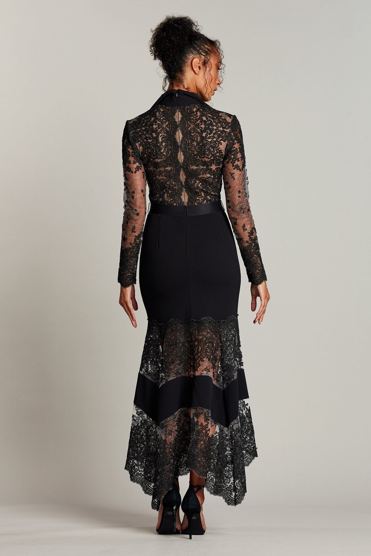 Bataar Embroidered Tulle Crepe Gown