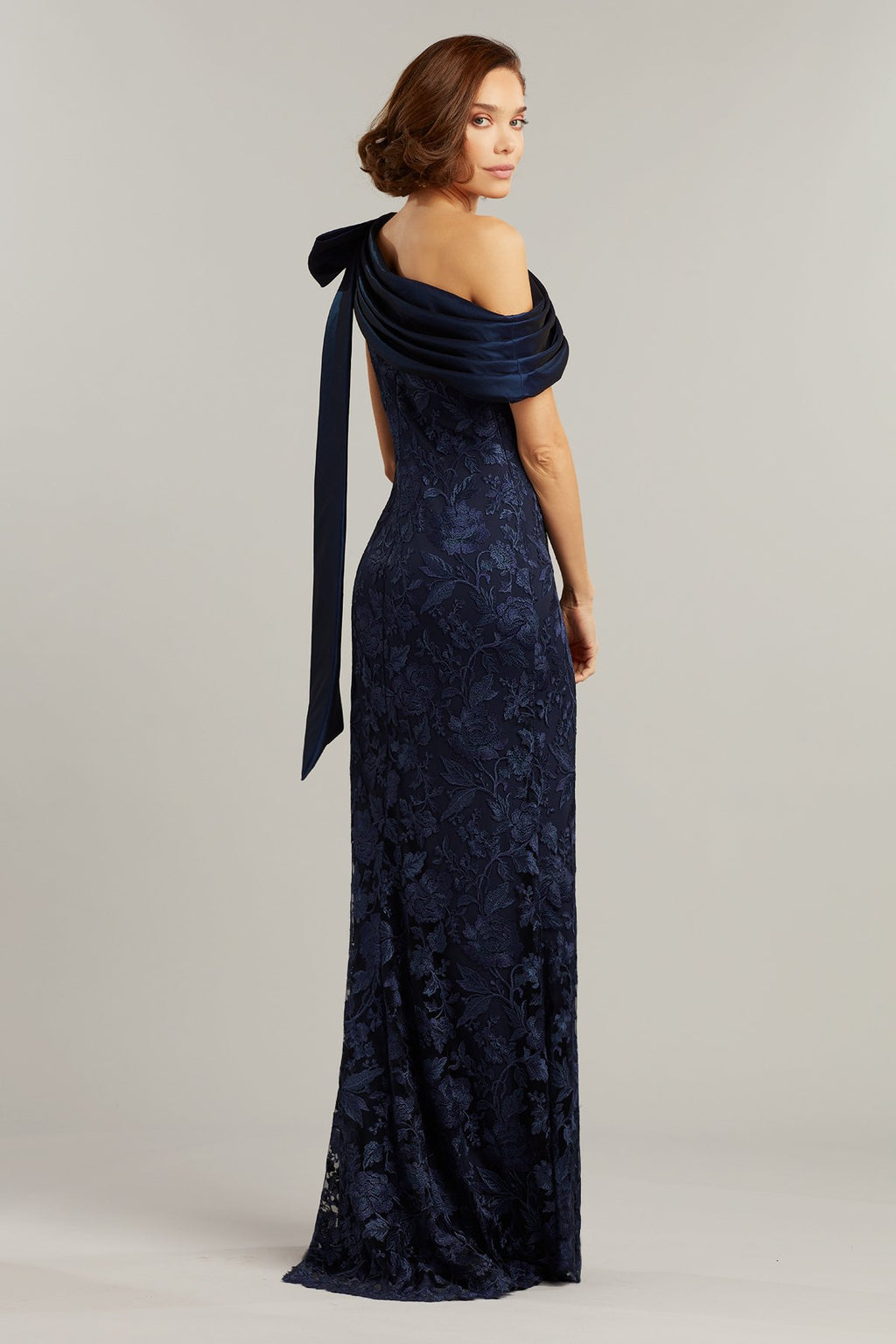 Hamond Draped One-Shoulder Gown