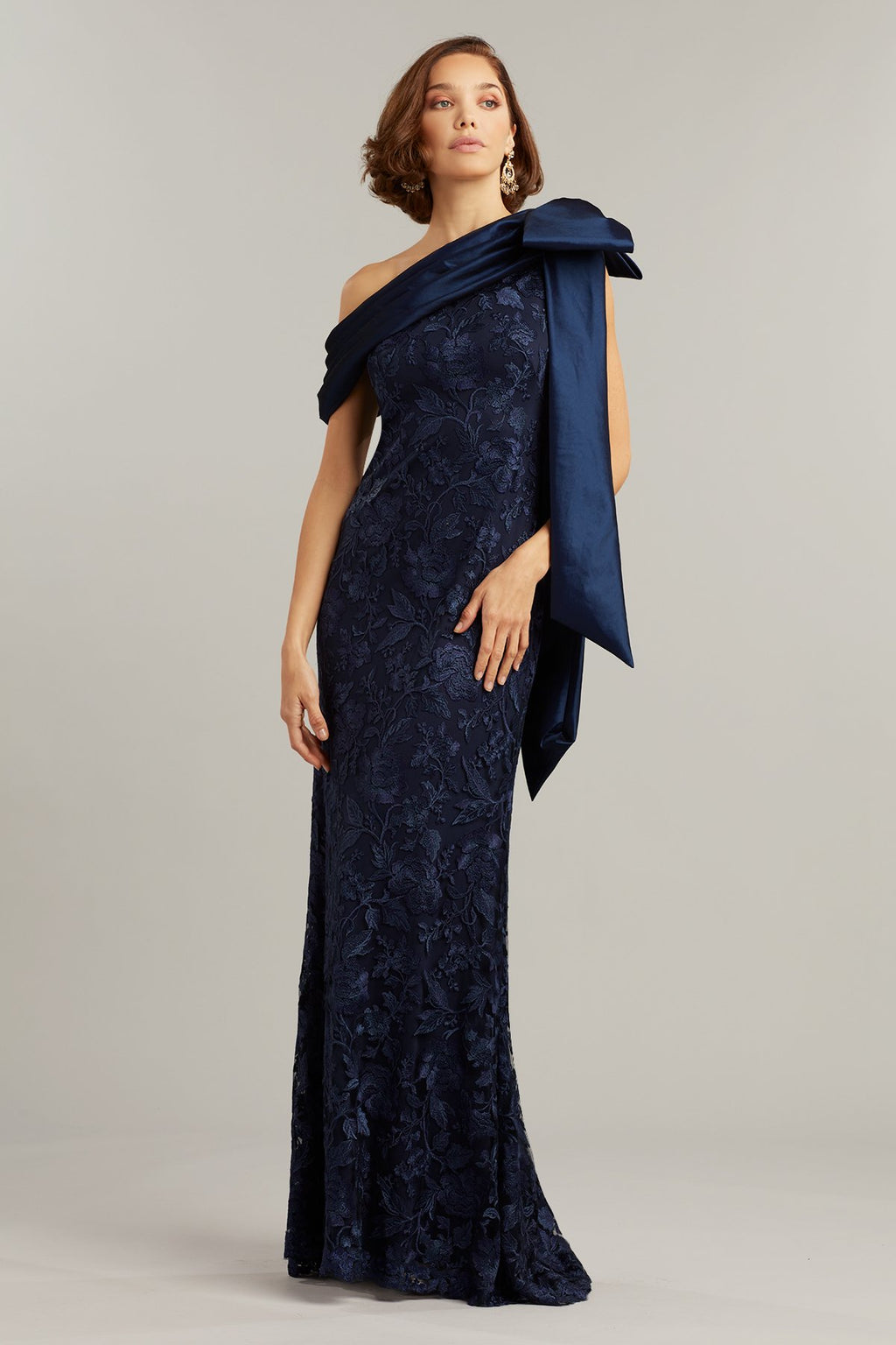 Hamond Draped One-Shoulder Gown
