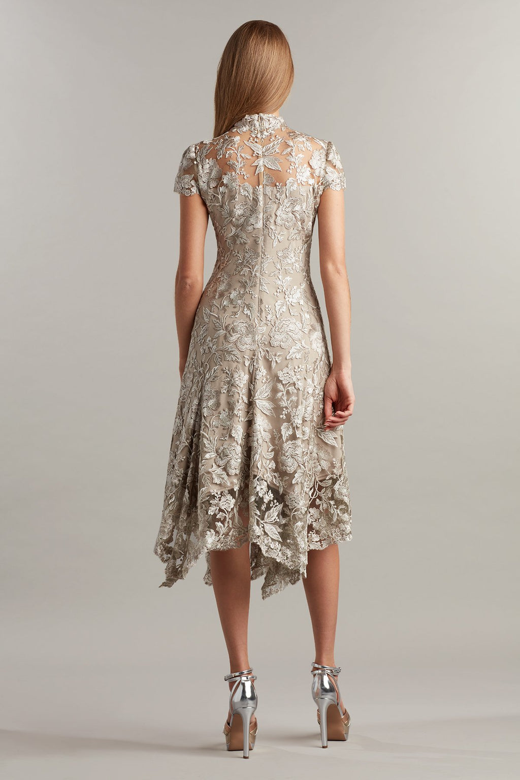 Aydar Handkerchief Hem Embroidered Dress