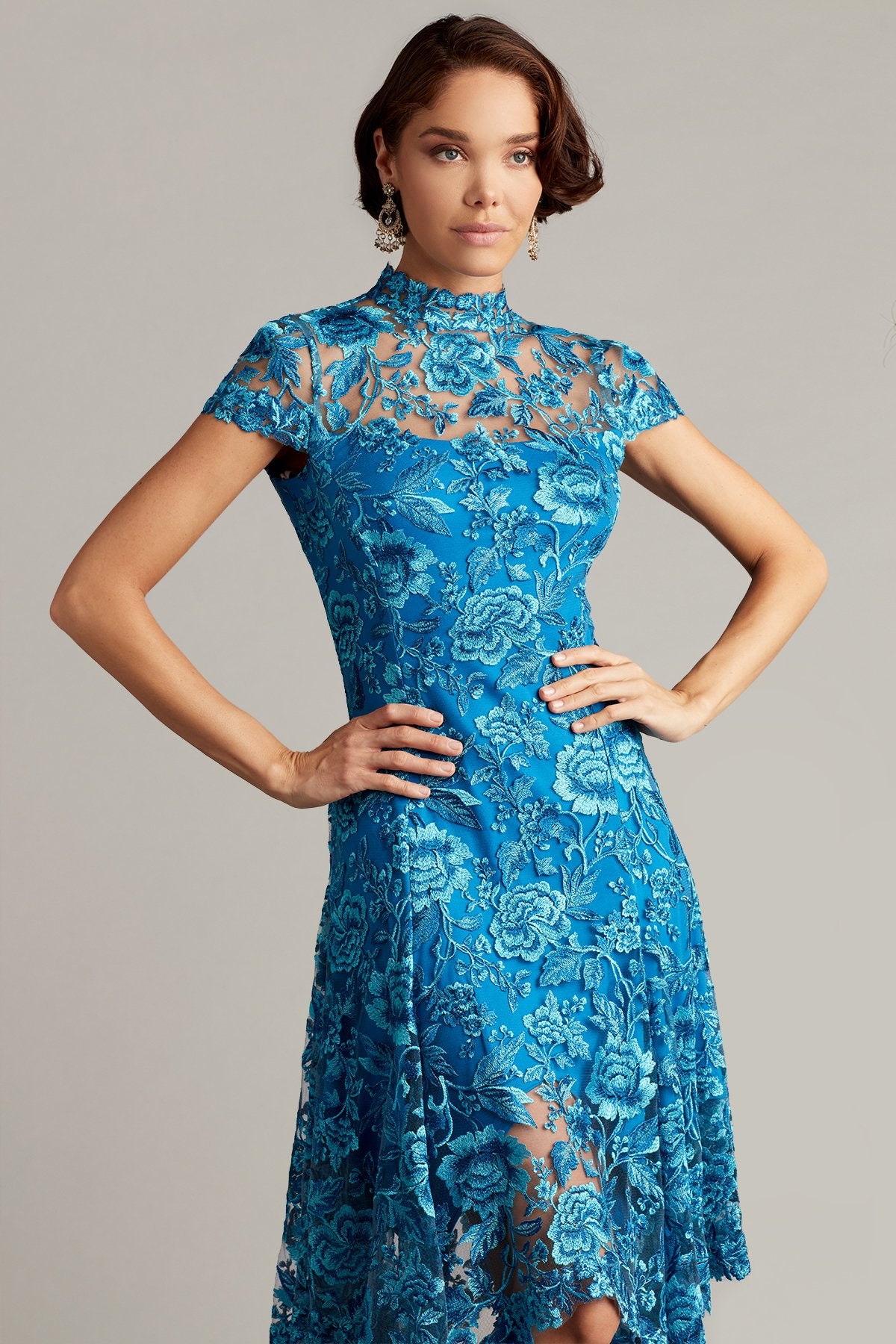 Aydar Handkerchief Hem Embroidered Dress 