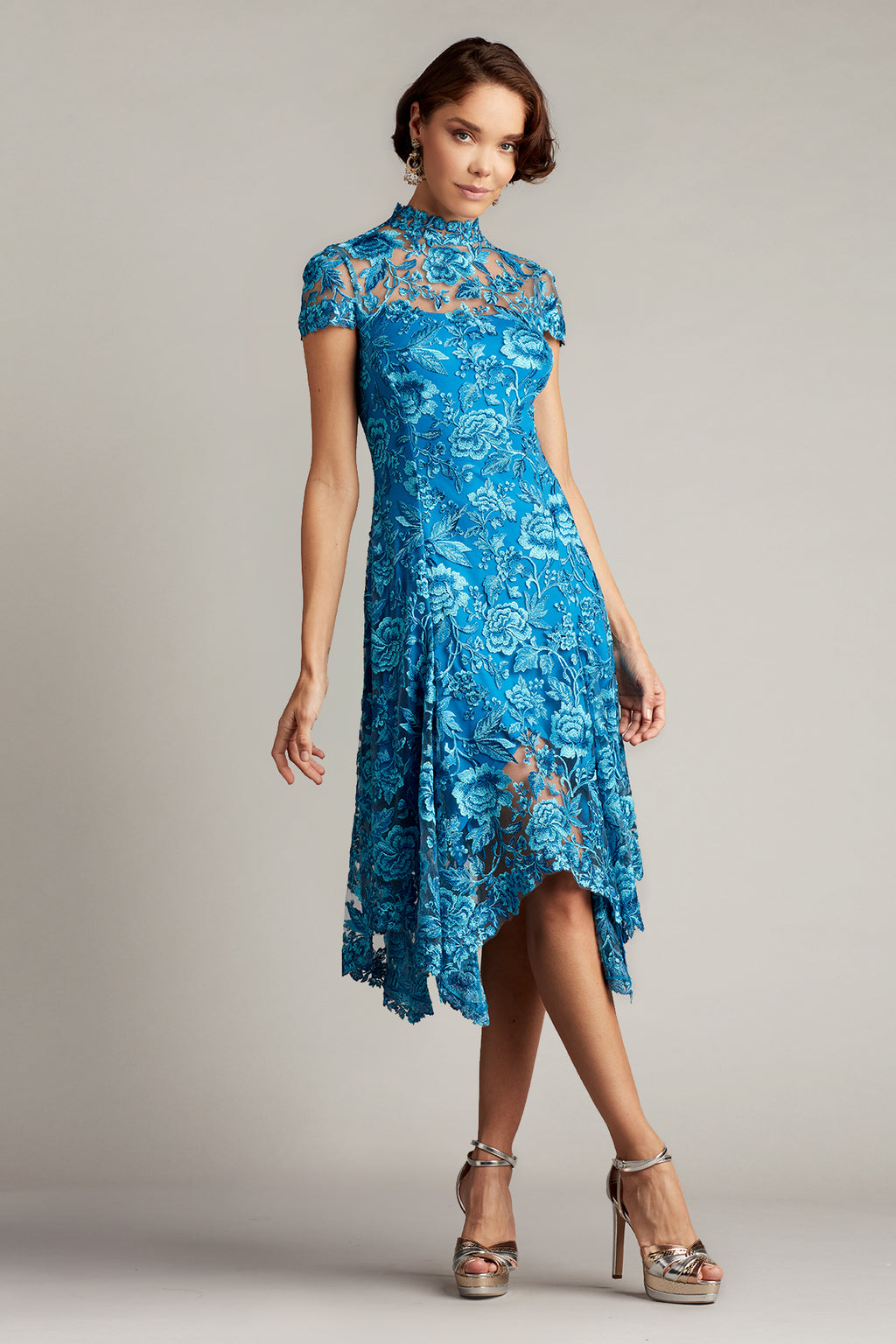 Aydar Handkerchief Hem Embroidered Dress