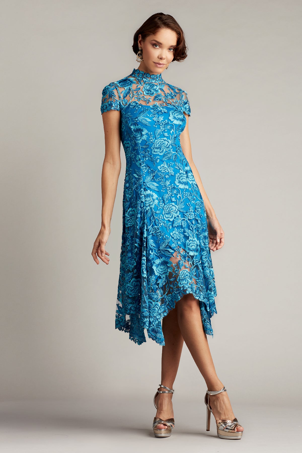 Aydar Handkerchief Hem Embroidered Dress