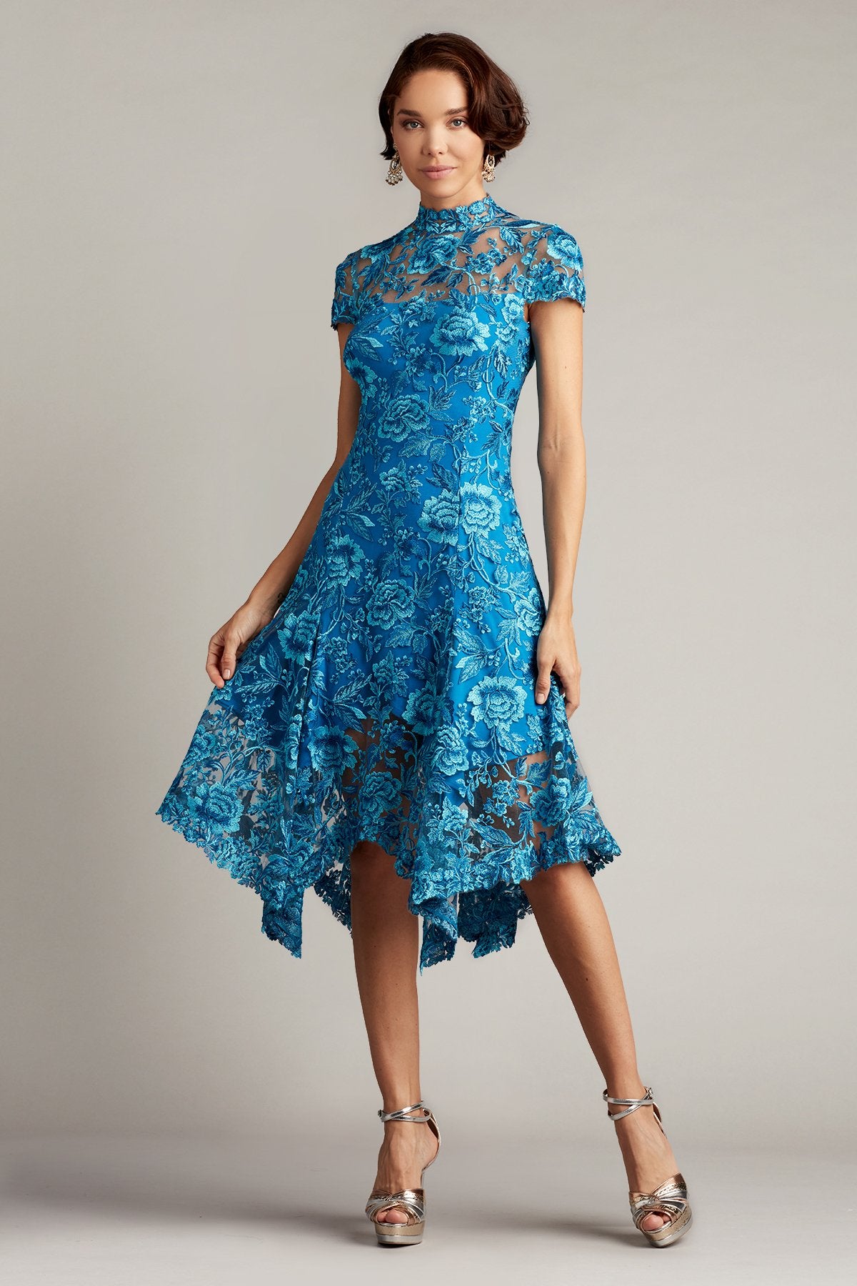Aydar Handkerchief Hem Embroidered Dress