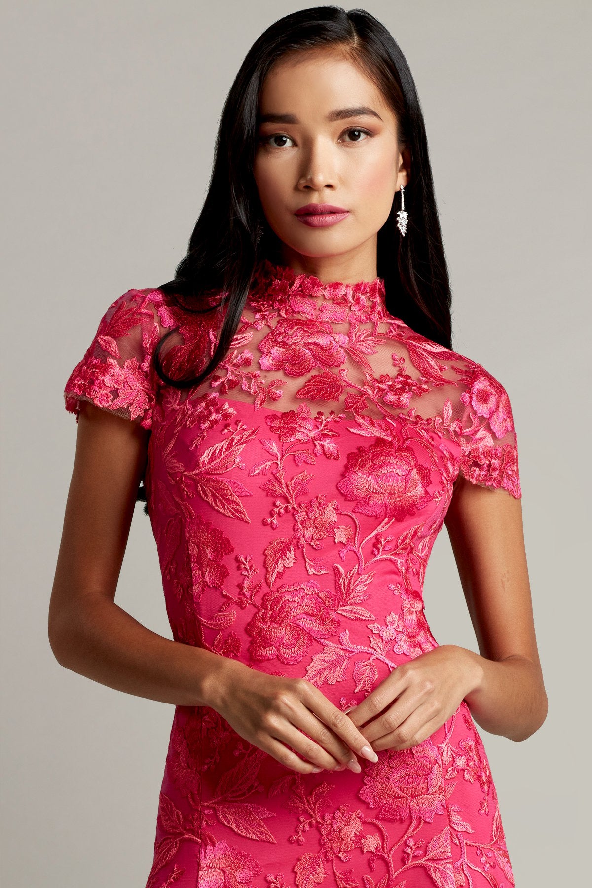 Aydar Handkerchief Hem Embroidered Dress