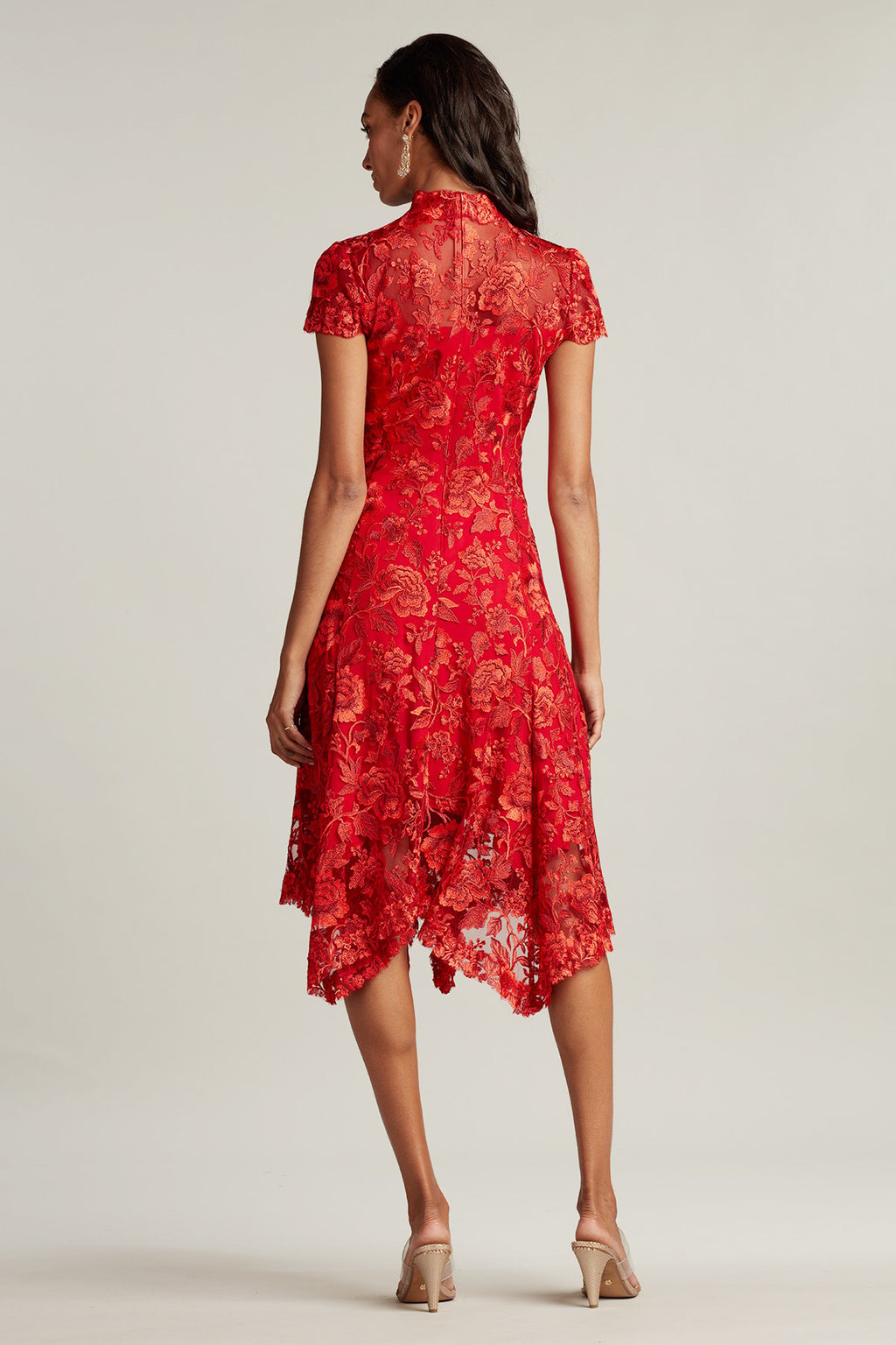 Aydar Handkerchief Hem Embroidered Dress