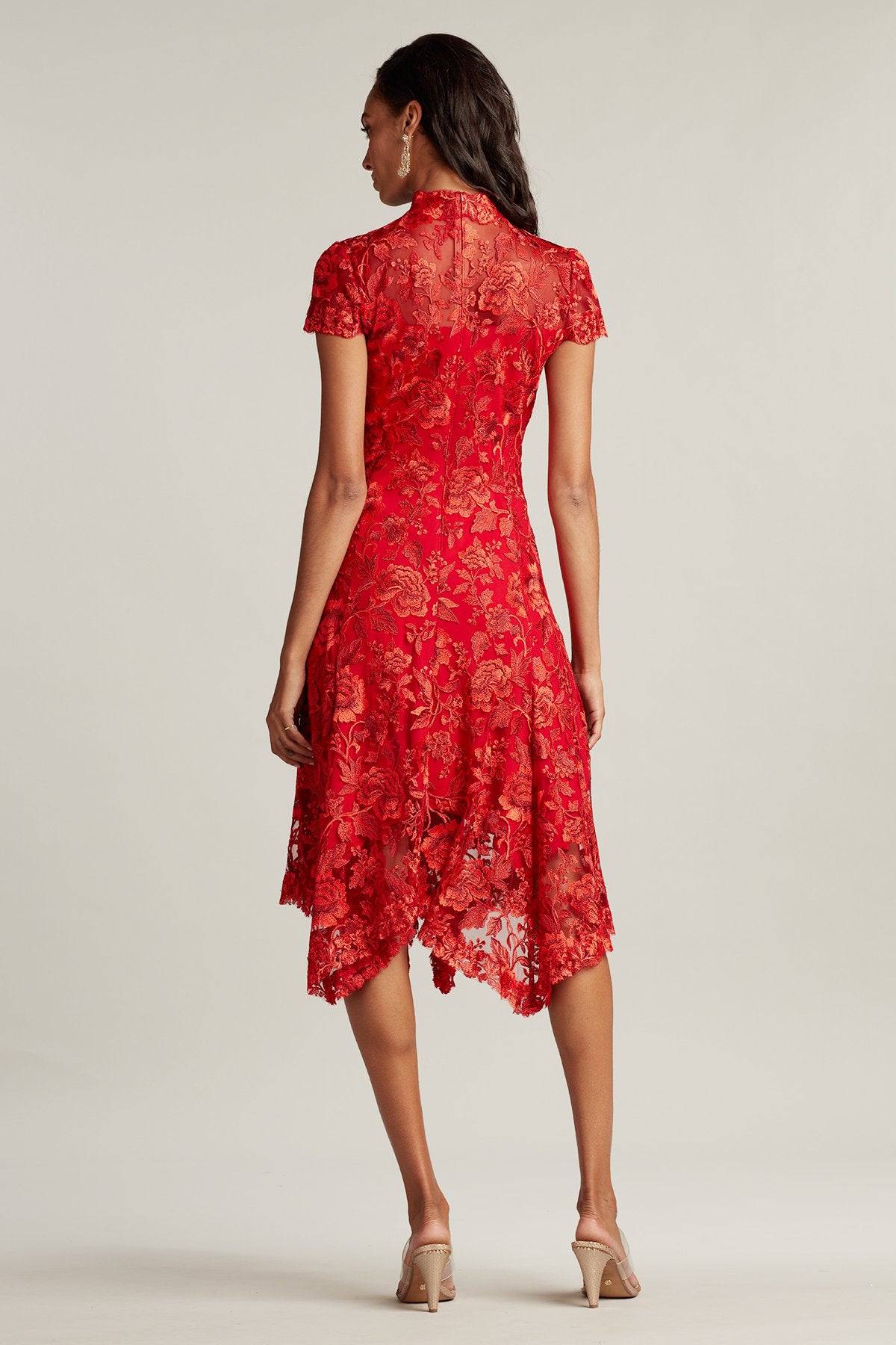 Aydar Handkerchief Hem Embroidered Dress